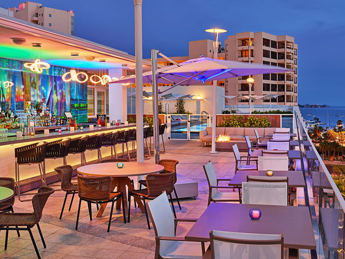 Restaurants Sarasota FL Rooftop Bar Dining Art